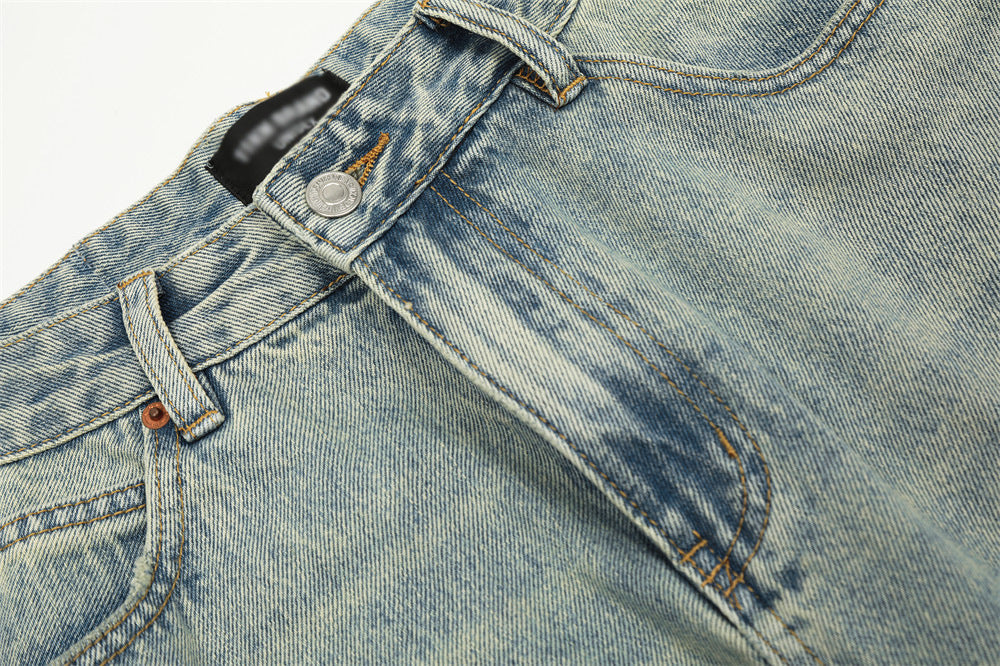 Fashion Light Color Washed Jeans Men