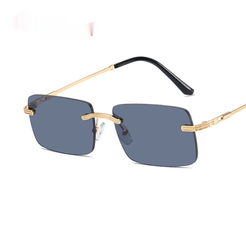 Frameless Personality Square Sea Sunglasses Comfortable Sun Glasses