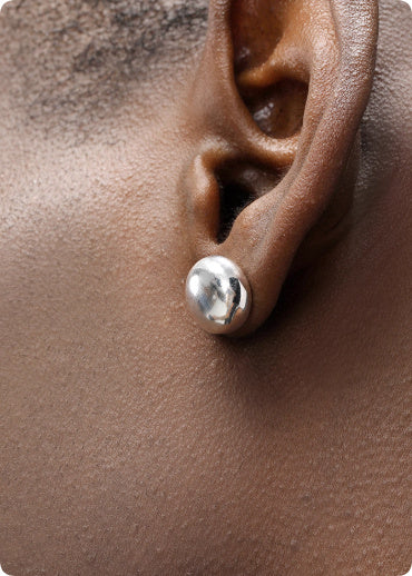 S925 Sterling Silver Earrings For Women All-match Single Pierced Earring