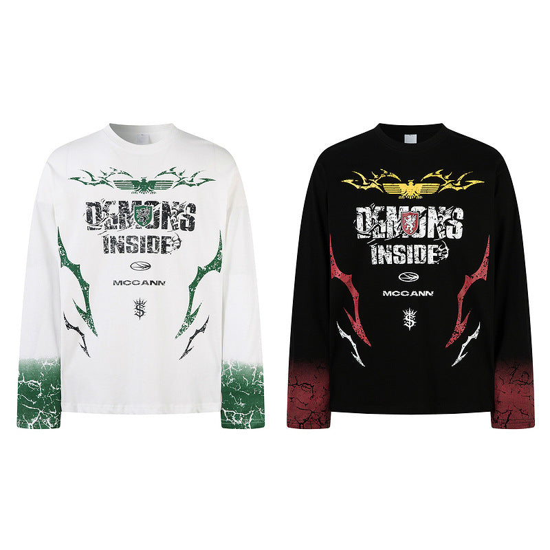 Fashion Letter Printing Men's And Women's Tops