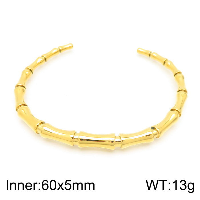 Titanium Steel Bamboo Bracelet Female Bracelet