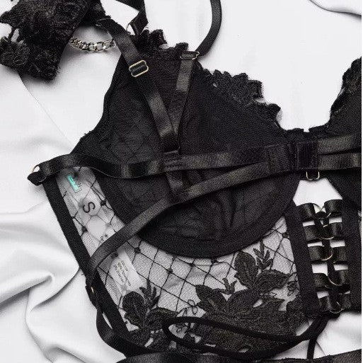 Lingerie Sexy Women Lace Hollow Embroidery Garter