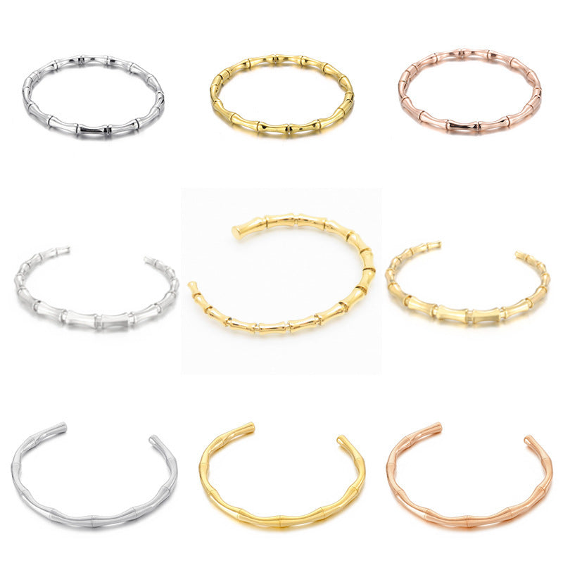 Titanium Steel Bamboo Bracelet Female Bracelet