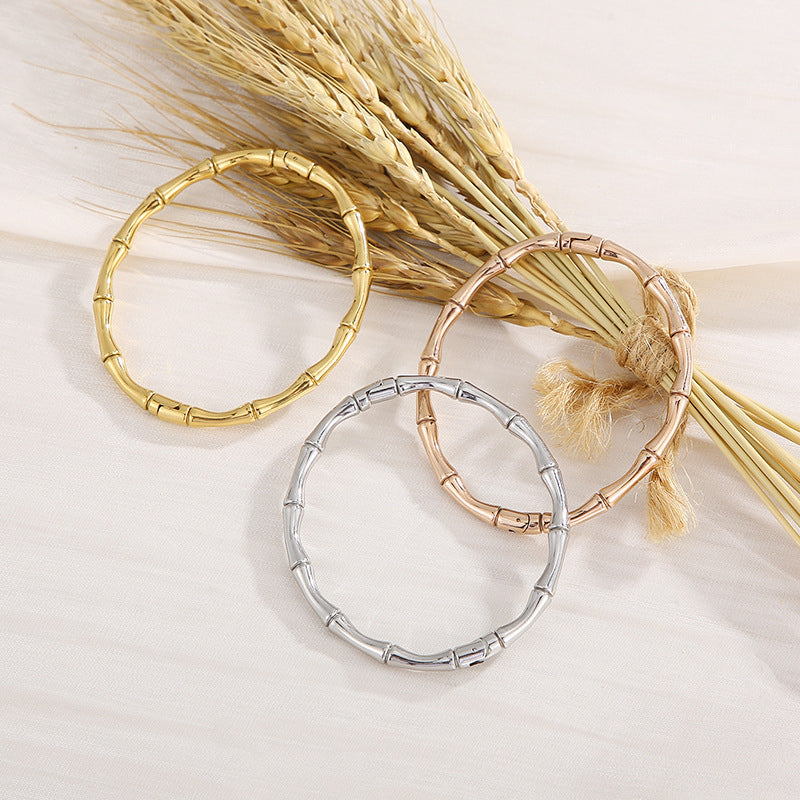 Titanium Steel Bamboo Bracelet Female Bracelet