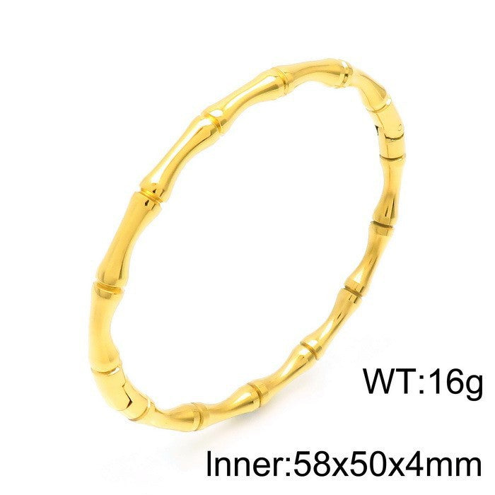Titanium Steel Bamboo Bracelet Female Bracelet