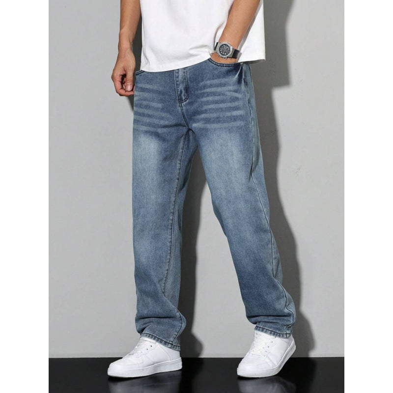 Men's Casual Straight-leg Loose Long Jeans