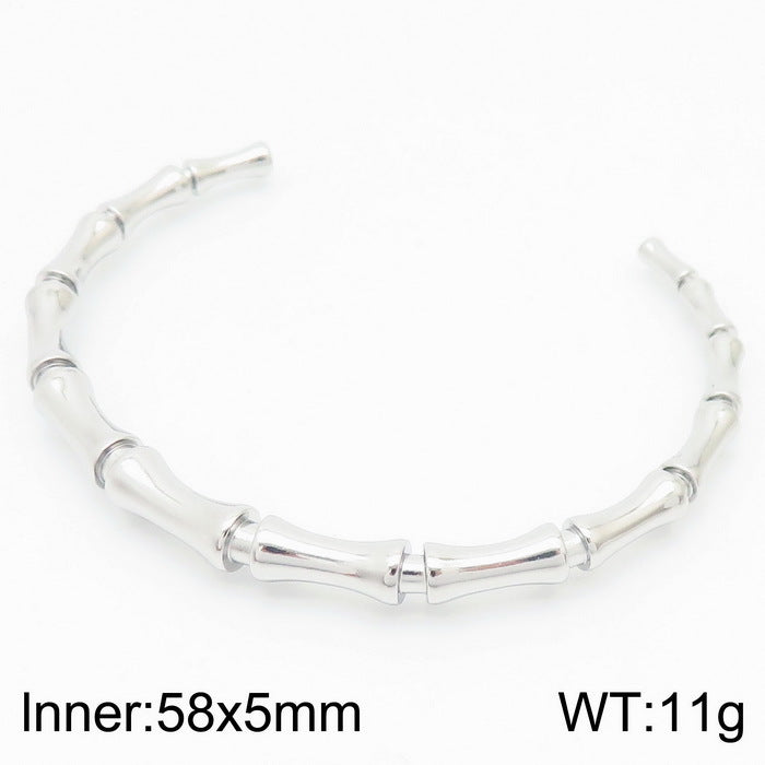 Titanium Steel Bamboo Bracelet Female Bracelet