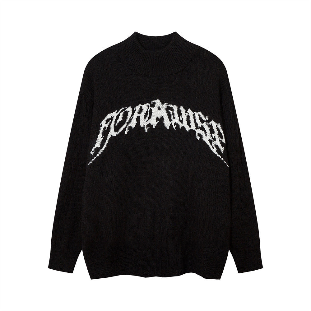 Letter Jacquard Sweater For Men