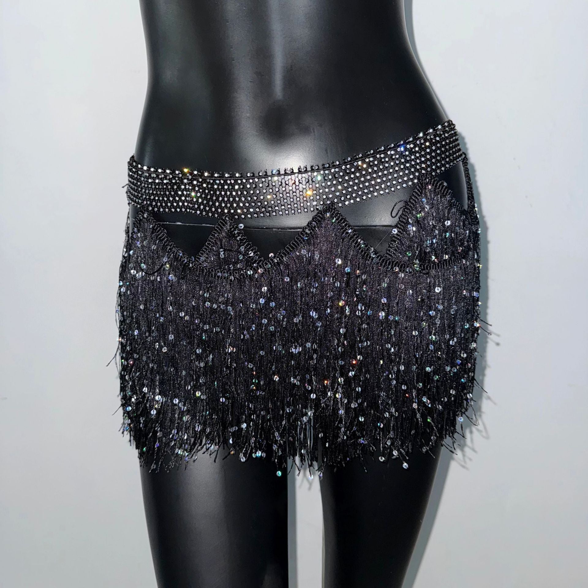 Sexy Costume Tassel Mini Nightclub Music Festival Hot Girl Skirt