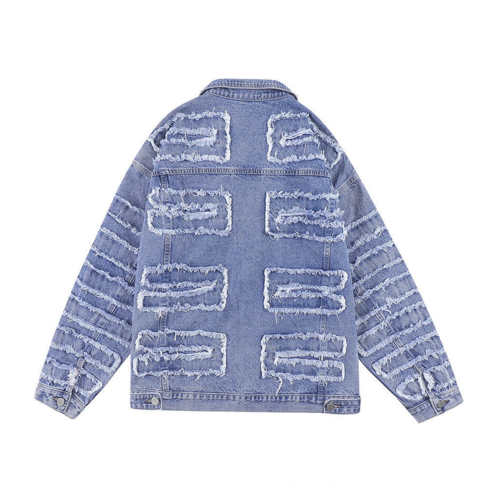 Men's Fashion Personality Distressed Jacket Trend