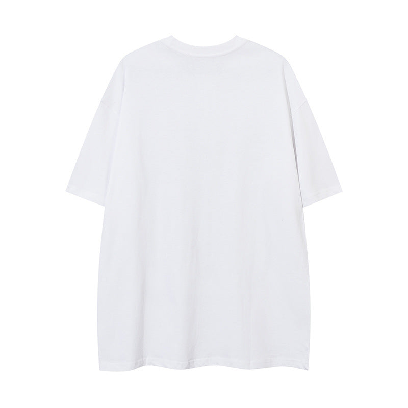 Fashion Gothic Letter Print Short-sleeve Men