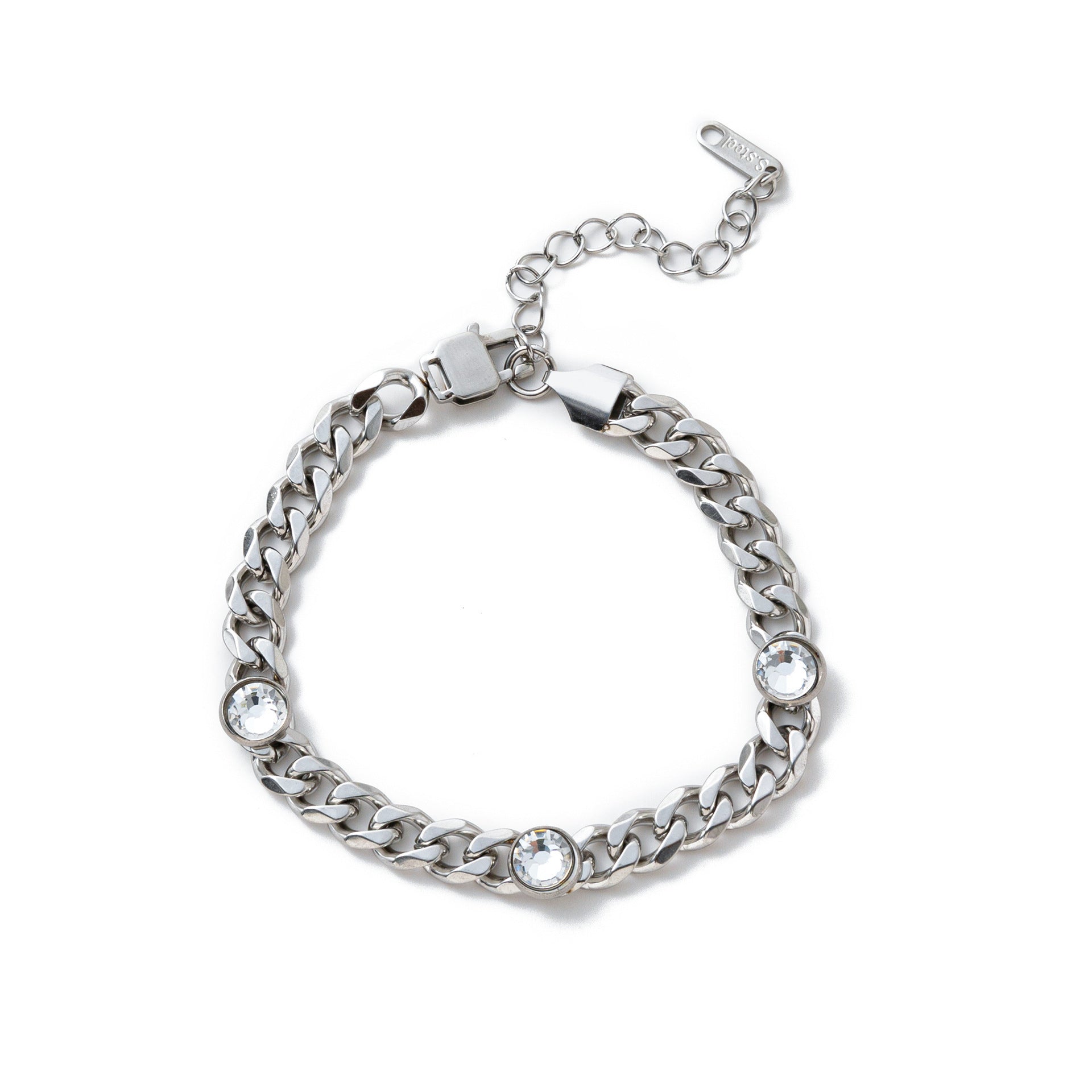 Electroplating Gold Hip-hop Titanium Steel Bracelet Necklace Color Protection