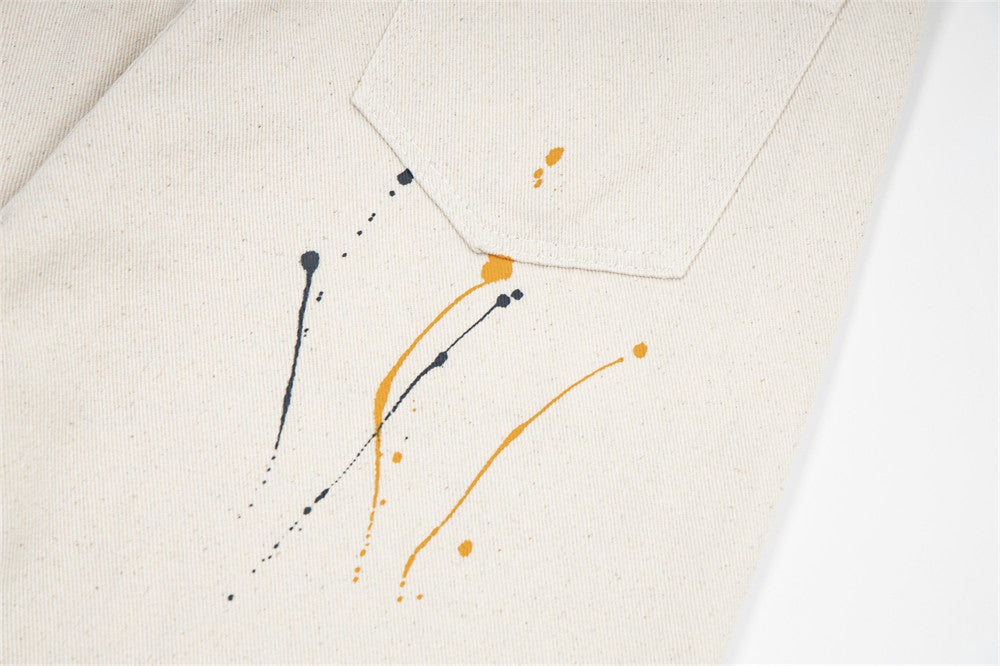 Fashion Personalized Paint Splash Jeans Men