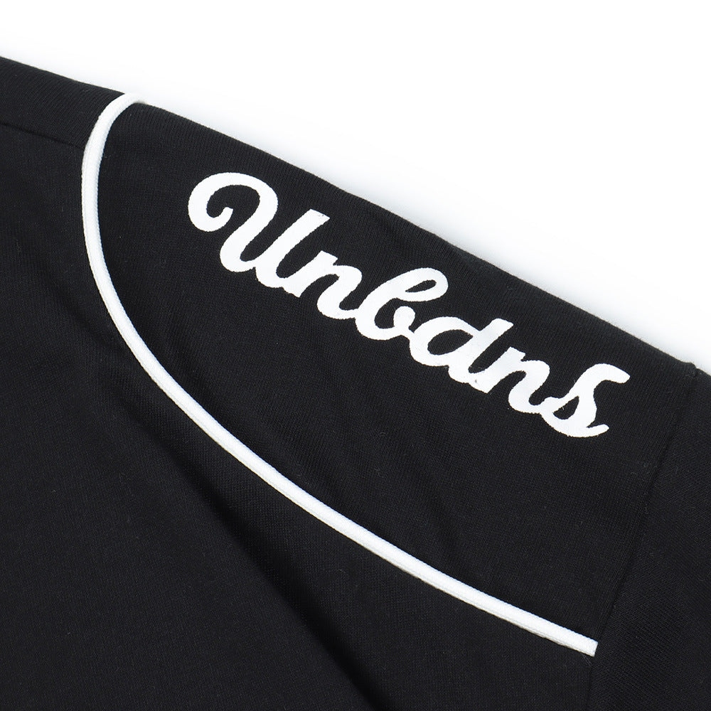 Letter Print Short-sleeve Sports Shirt For Men