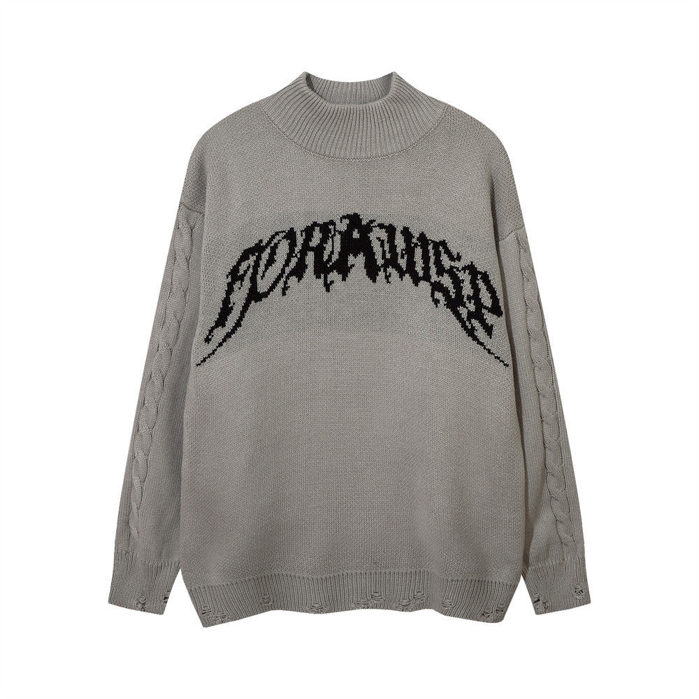 Letter Jacquard Sweater For Men