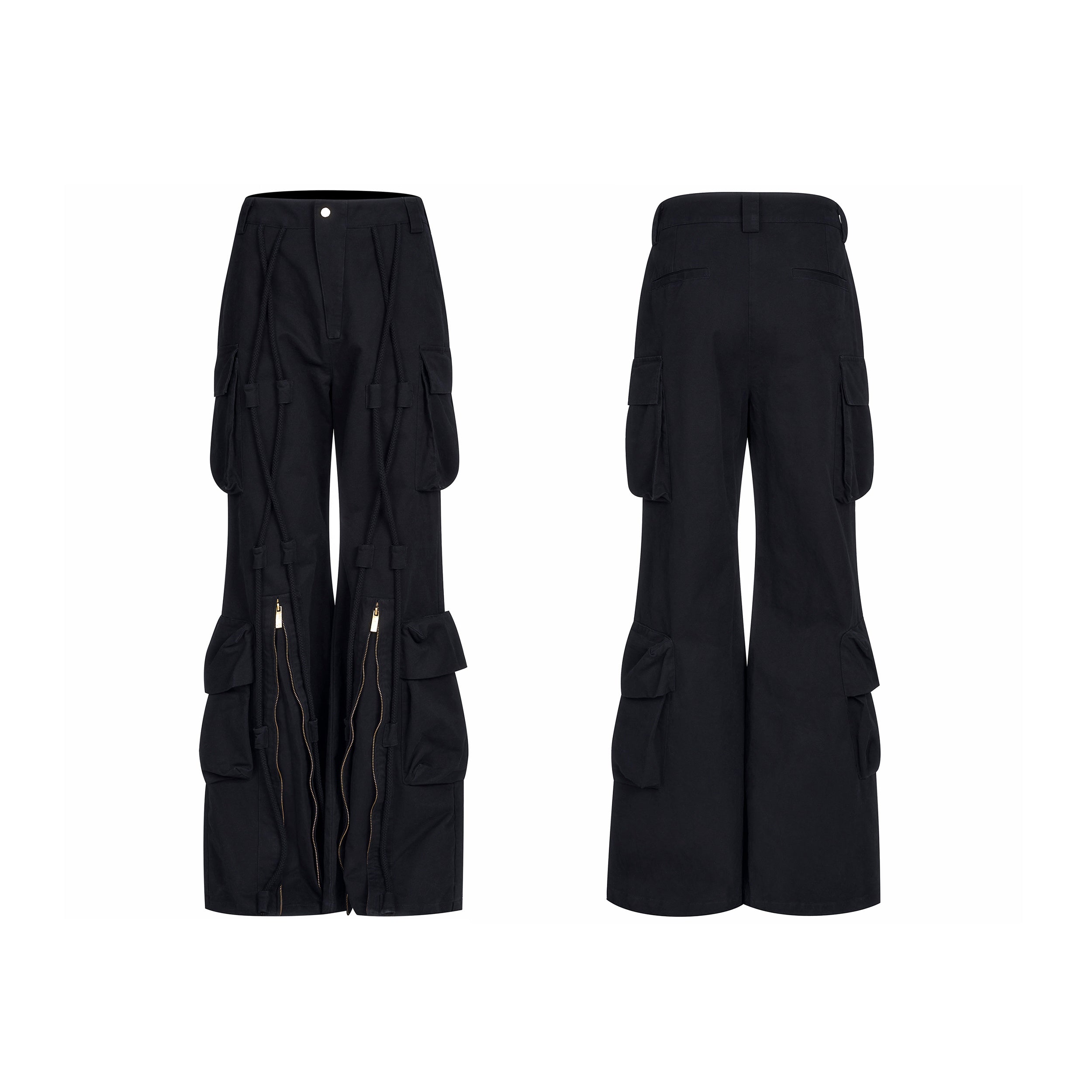 Design Sense Rope Casual Pants Deconstruction