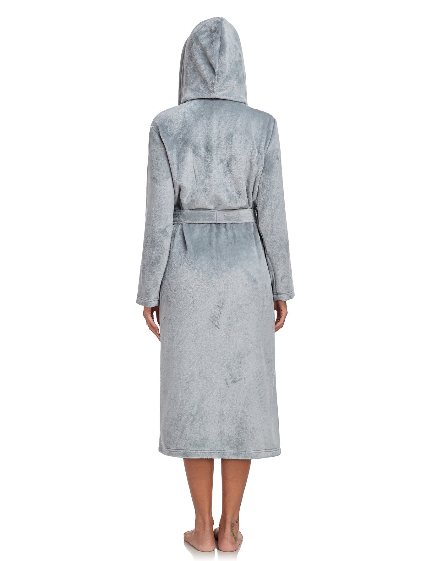 RONGTAI Ladies Long Fleece Bathrobe