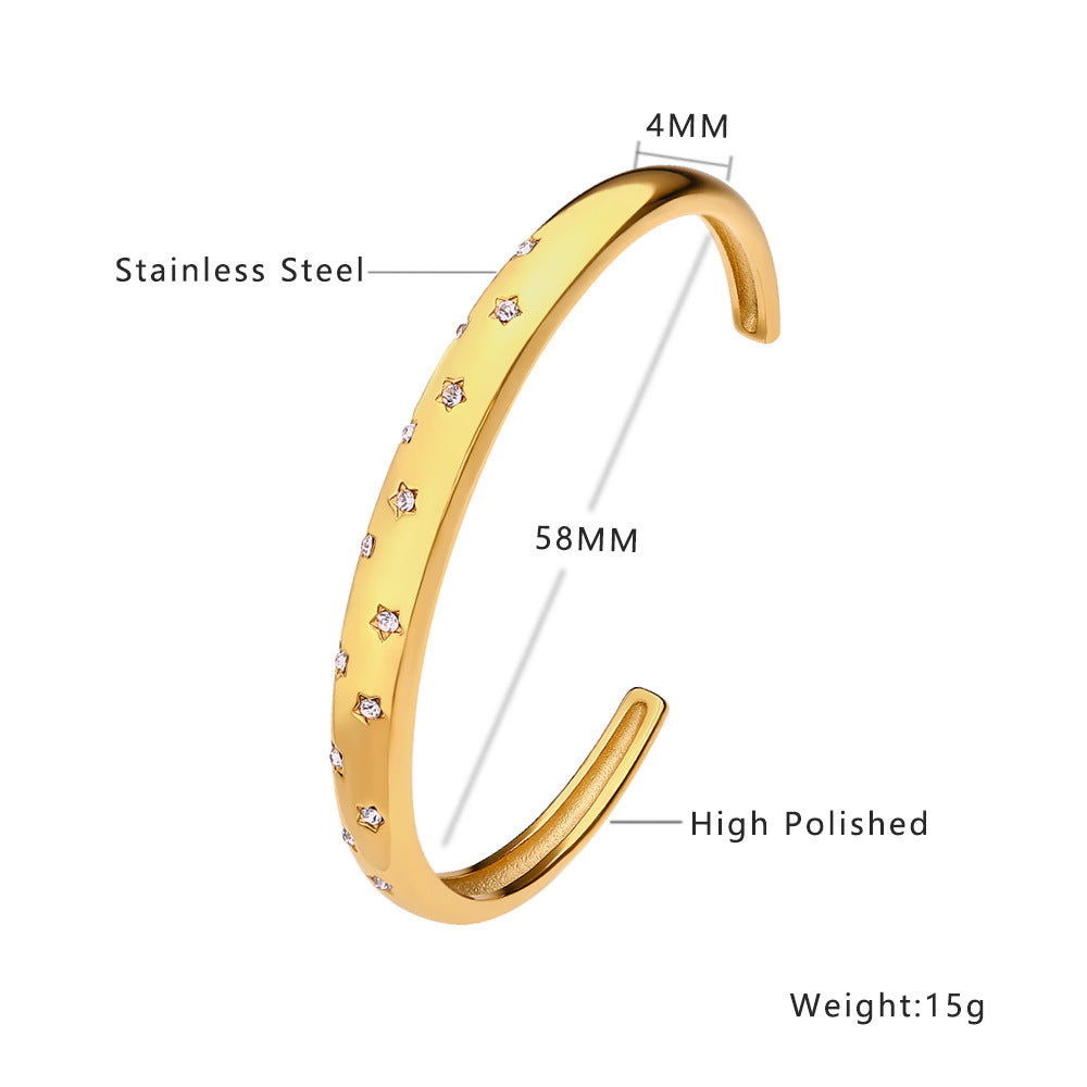 Non-fading Simple High-grade Stainless Steel Bracelet For Women