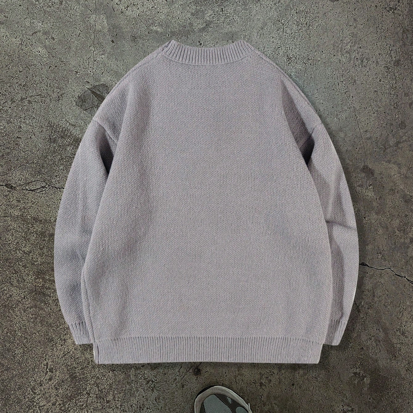 Loose Geometric Jacquard Pullover Knitted Sweater