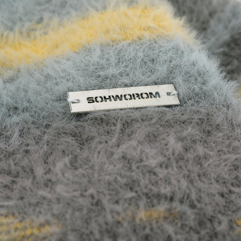 Fashionable Knitted Men's Sweater Coat