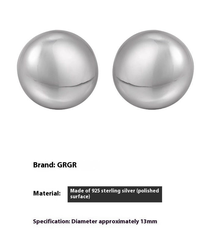 S925 Sterling Silver Earrings For Women All-match Single Pierced Earring