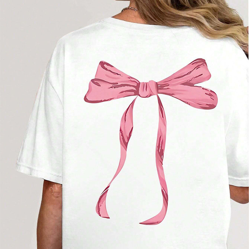 Women's Round Neck Polyester Short-sleeved Top