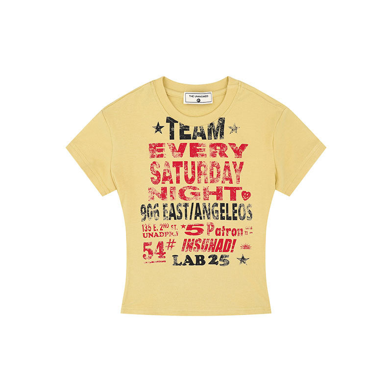 Casual Retro Women's Letter Print Short-sleeve