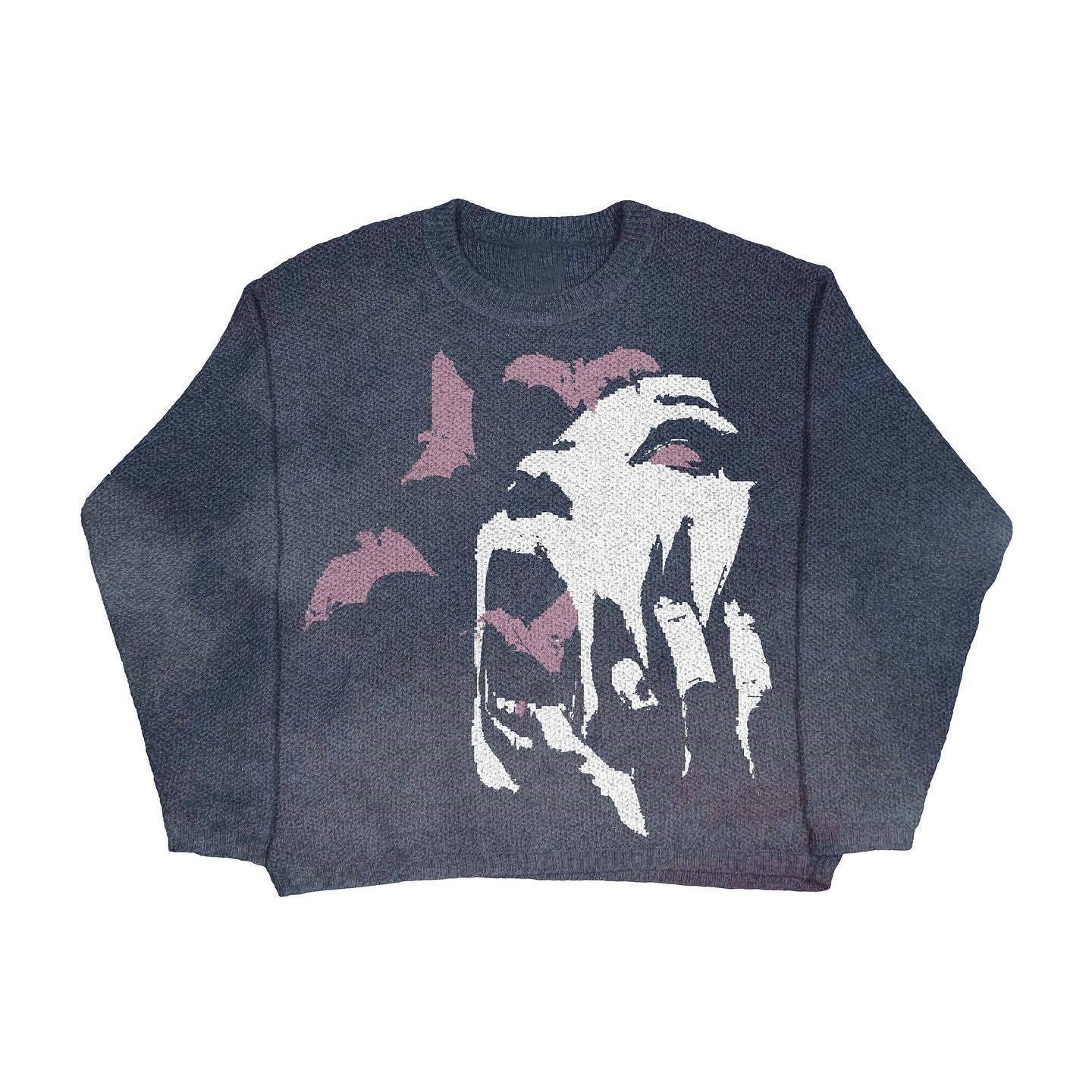 Men's Creative Pattern Printing Loose Casual Sweater
