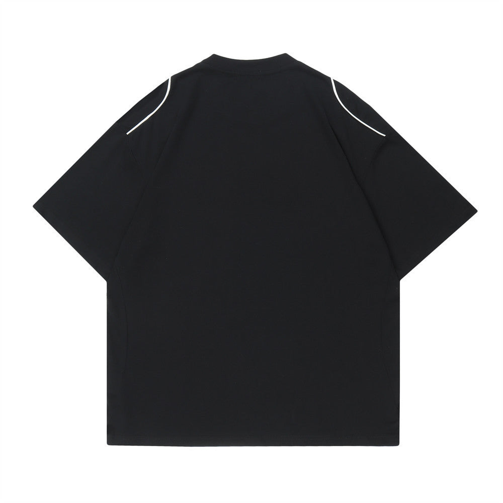 Letter Print Short-sleeve Sports Shirt For Men