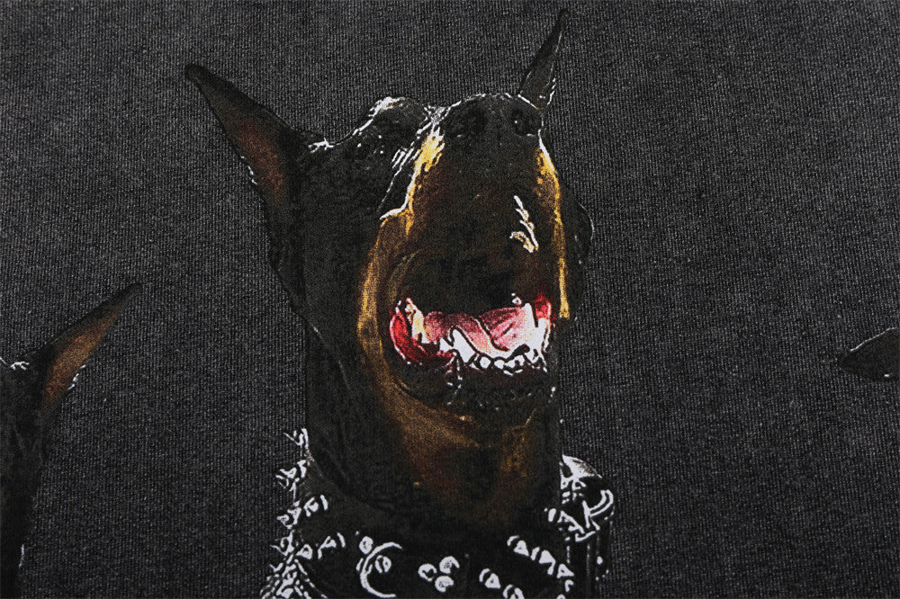 Printed Washed Distressed T-shirt For Men