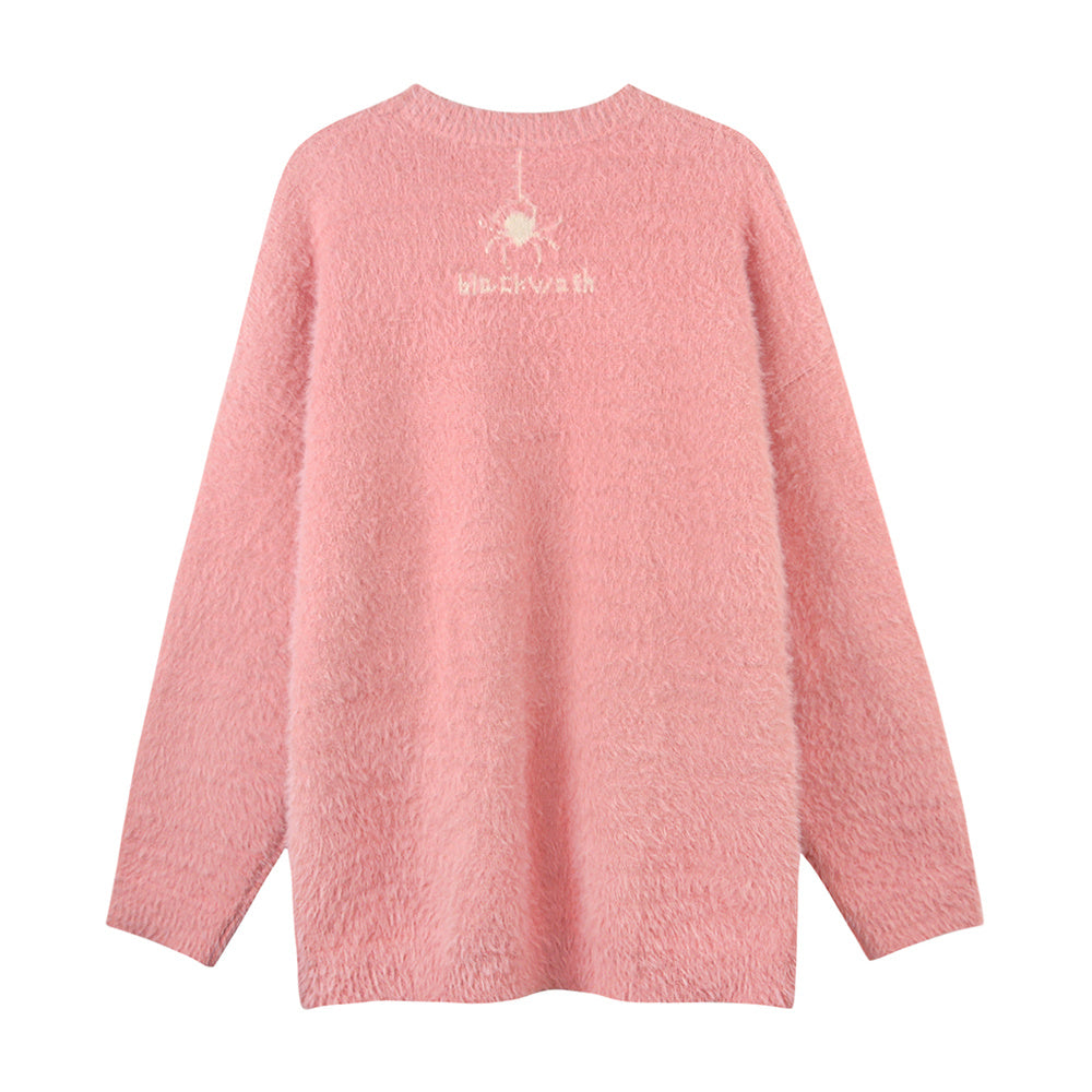 Spider Web Jacquard Sweater For Men