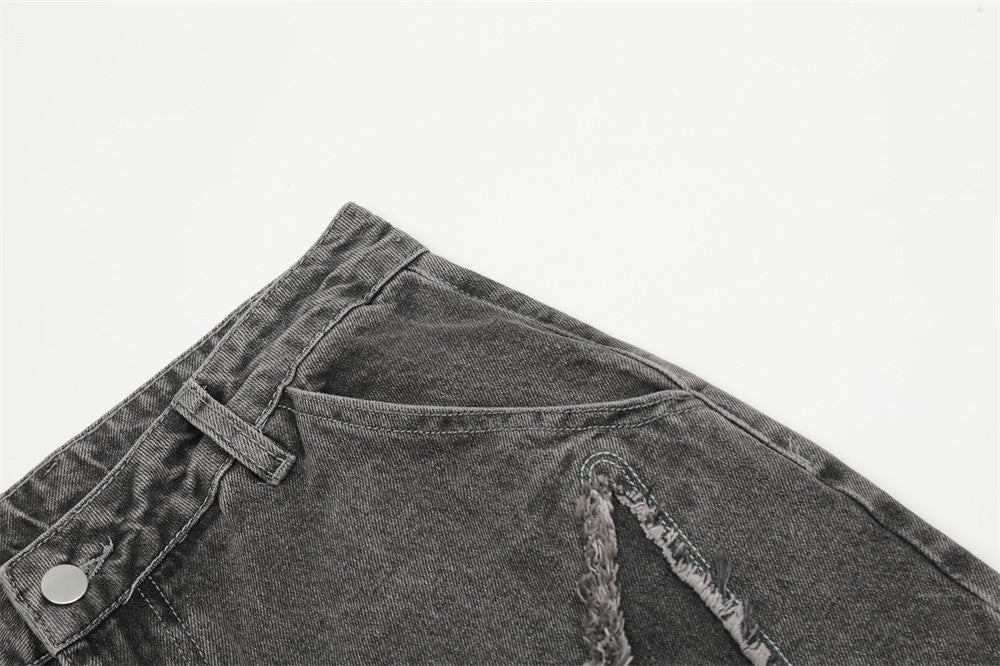 Five-pointed Star Lightning Stitching Jeans Men