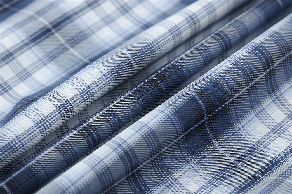 Plaid Short-sleeved Shirt For Men