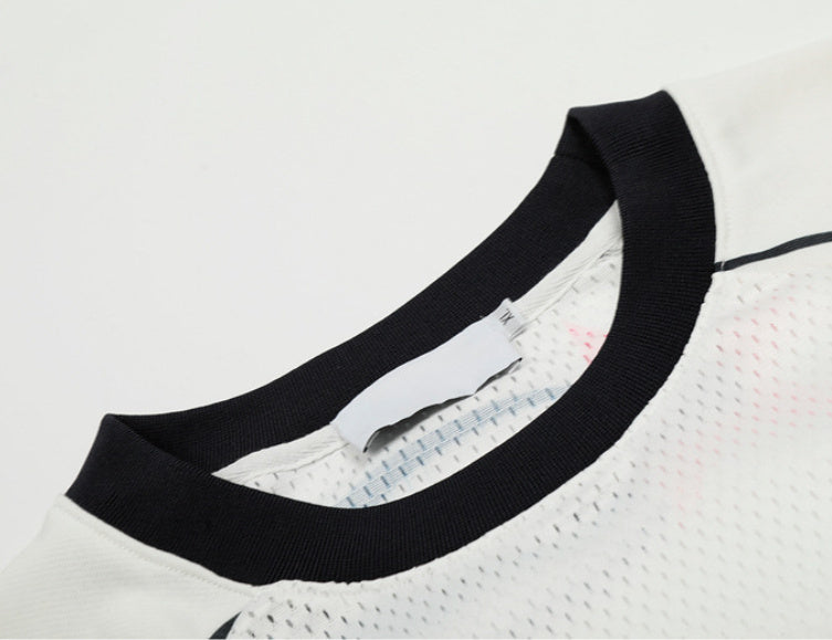 Letter Printed Mesh Breathable T-shirt For Men