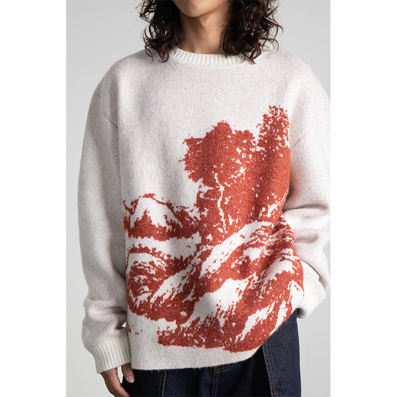 Men's Casual Fashion Landscape Pattern Sweater