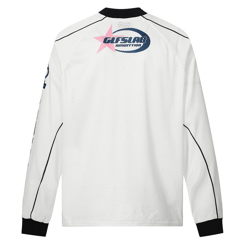 Letter Printed Mesh Breathable T-shirt For Men