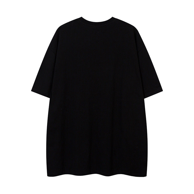 Fashion Gothic Letter Print Short-sleeve Men